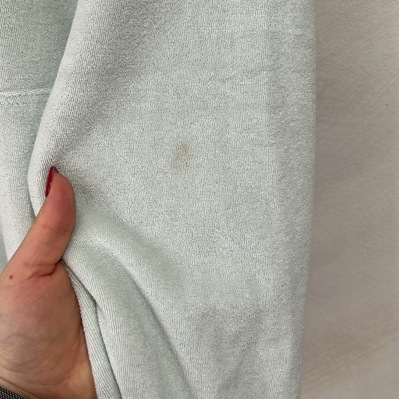 Aritzia TNA terry towel boyfriend hoodie sweatshirt sweater size S-M light blue - Picture 5 of 7